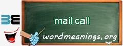 WordMeaning blackboard for mail call